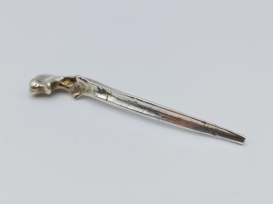 Zilveren pijpenwroeter, hazesprong, L.T. Spannenburg, Joure, ca. 1840