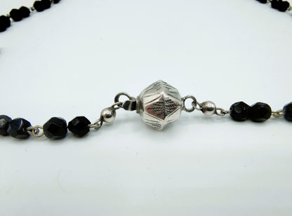 Gitten ketting met een zilveren bolslot, A. de Groot, Schoonhoven, 55,5 cm