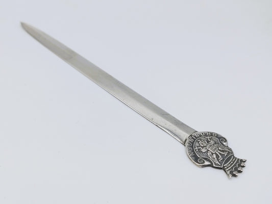 Zilveren brievenopener, Fa. Gerritsen, van Kempen, Zeist.