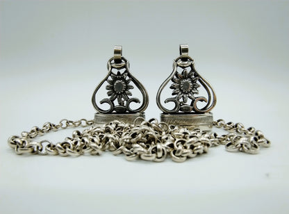 Zilveren heren chatelaine, Fa. Niekerk, Schoonhoven, 87 cm.