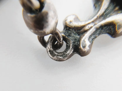 Garnet necklace with a silver clasp, 43 cm