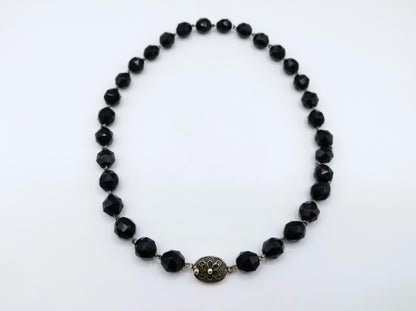 Gitten ketting met een zilveren slot, 45 cm