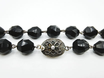 Gitten ketting met een zilveren slot, 45 cm