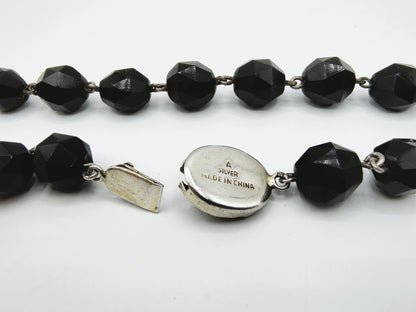 Gitten ketting met een zilveren slot, 45 cm