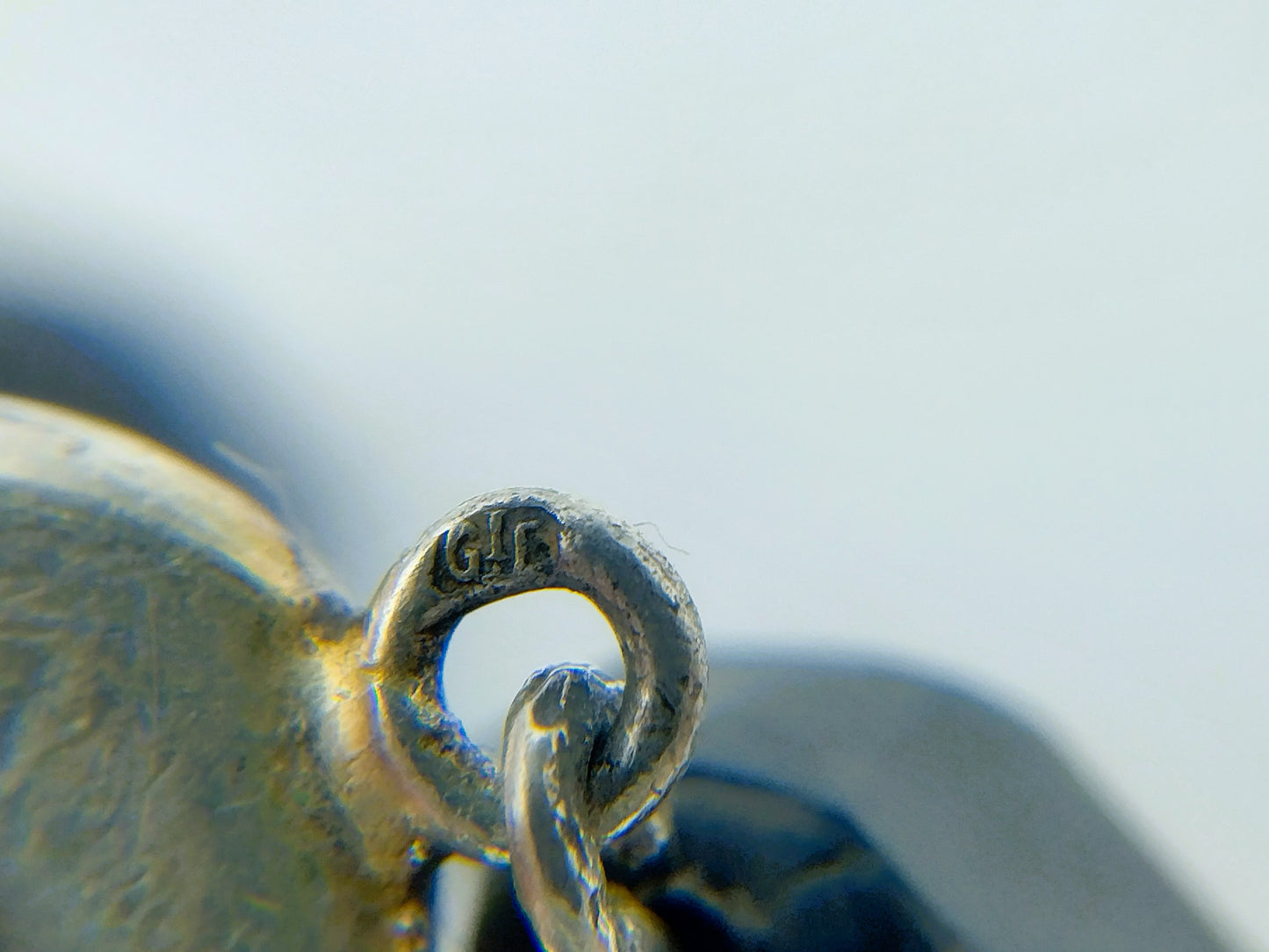 Gitten ketting met een zilveren slot, 45 cm