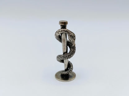 Zilveren sigarettendover met slang,  835