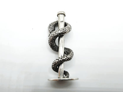 Zilveren sigarettendover met slang,  835