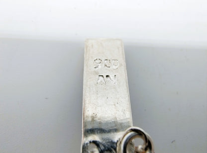 Silver bracelet with semi-precious stones, 20 cm