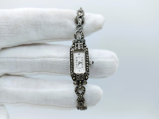 Zilveren dameshorloge, Ari D. Norman, Londen, 1989, 15 cm