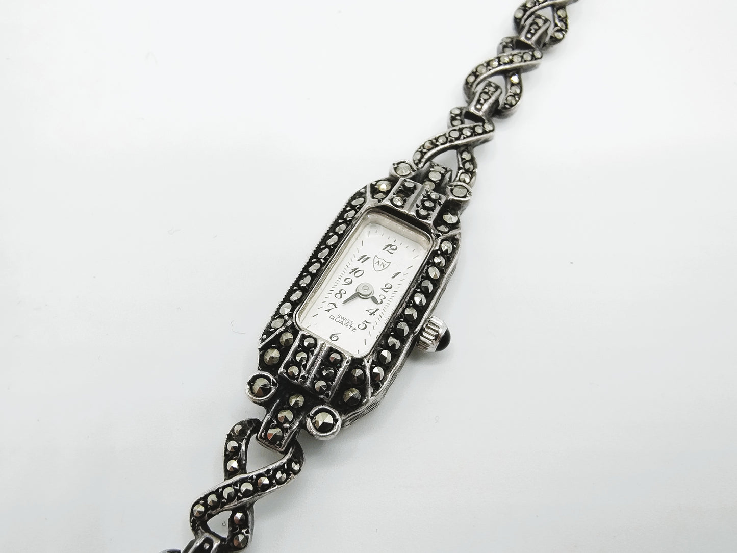 Zilveren dameshorloge, Ari D. Norman, Londen, 1989, 15 cm