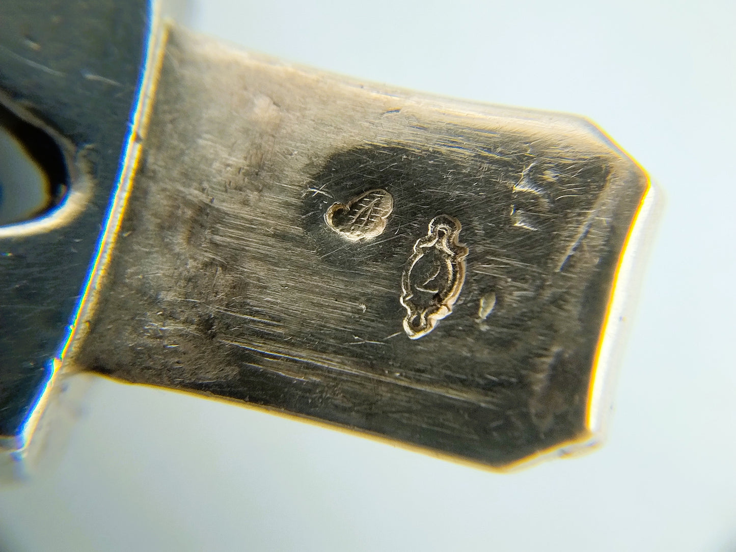 Zilveren design schakelarmband met goudvergulde schakels, 19,5 cm