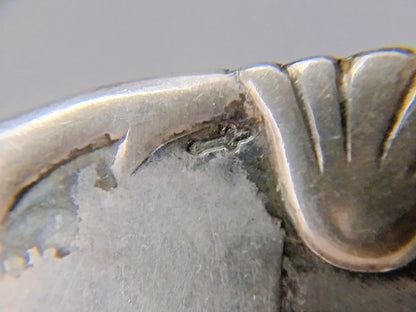 Silver brooch with botters