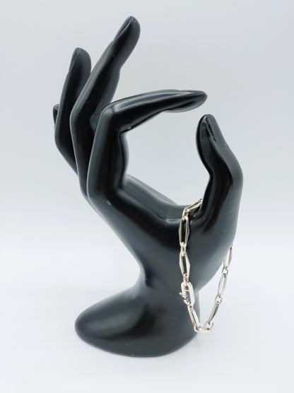 Zilveren 'close forever' armband, 17 cm