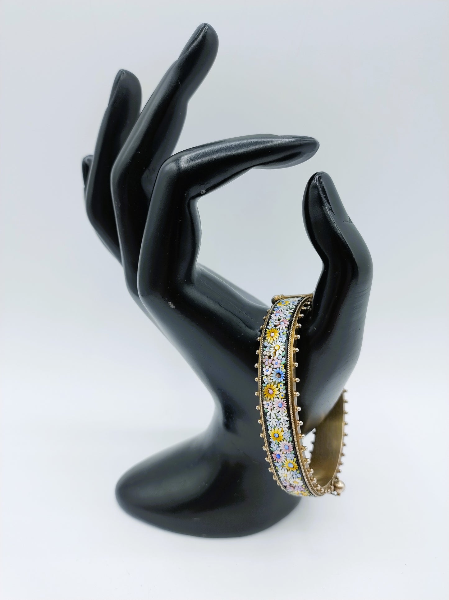 Verguld zilveren micro mozaïek armband, ca. 1880. 20 cm.