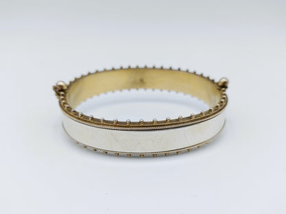 Verguld zilveren micro mozaïek armband, ca. 1880. 20 cm.