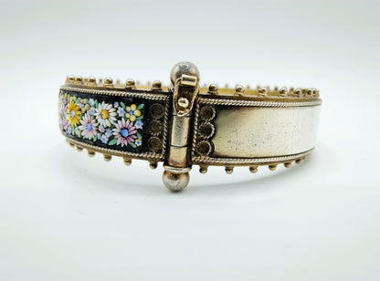 Verguld zilveren micro mozaïek armband, ca. 1880. 20 cm.