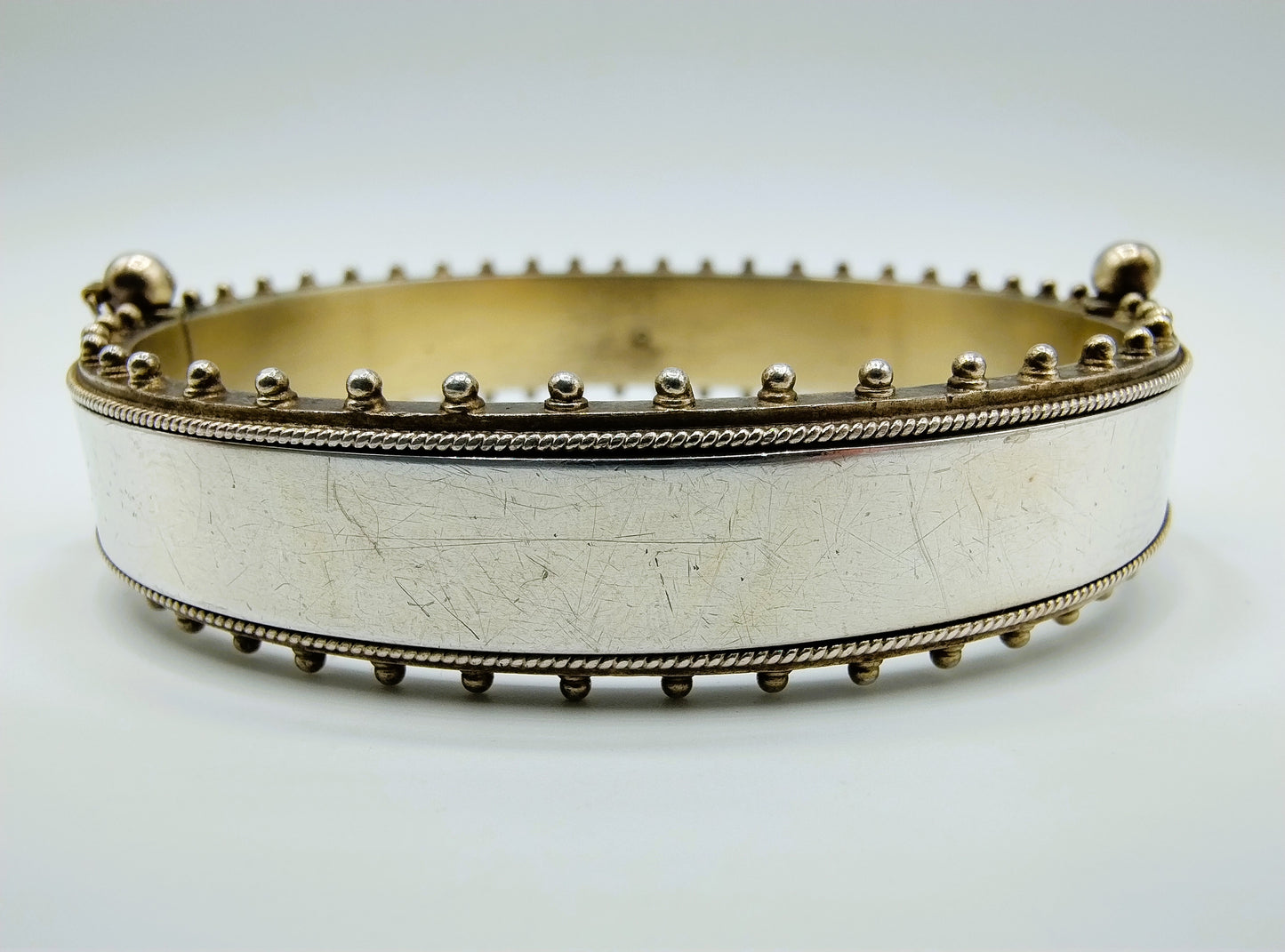 Verguld zilveren micro mozaïek armband, ca. 1880. 20 cm.