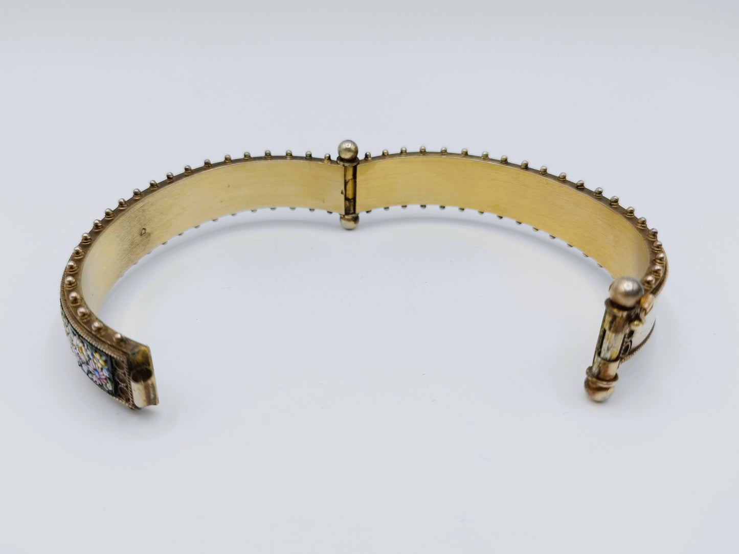 Verguld zilveren micro mozaïek armband, ca. 1880. 20 cm.