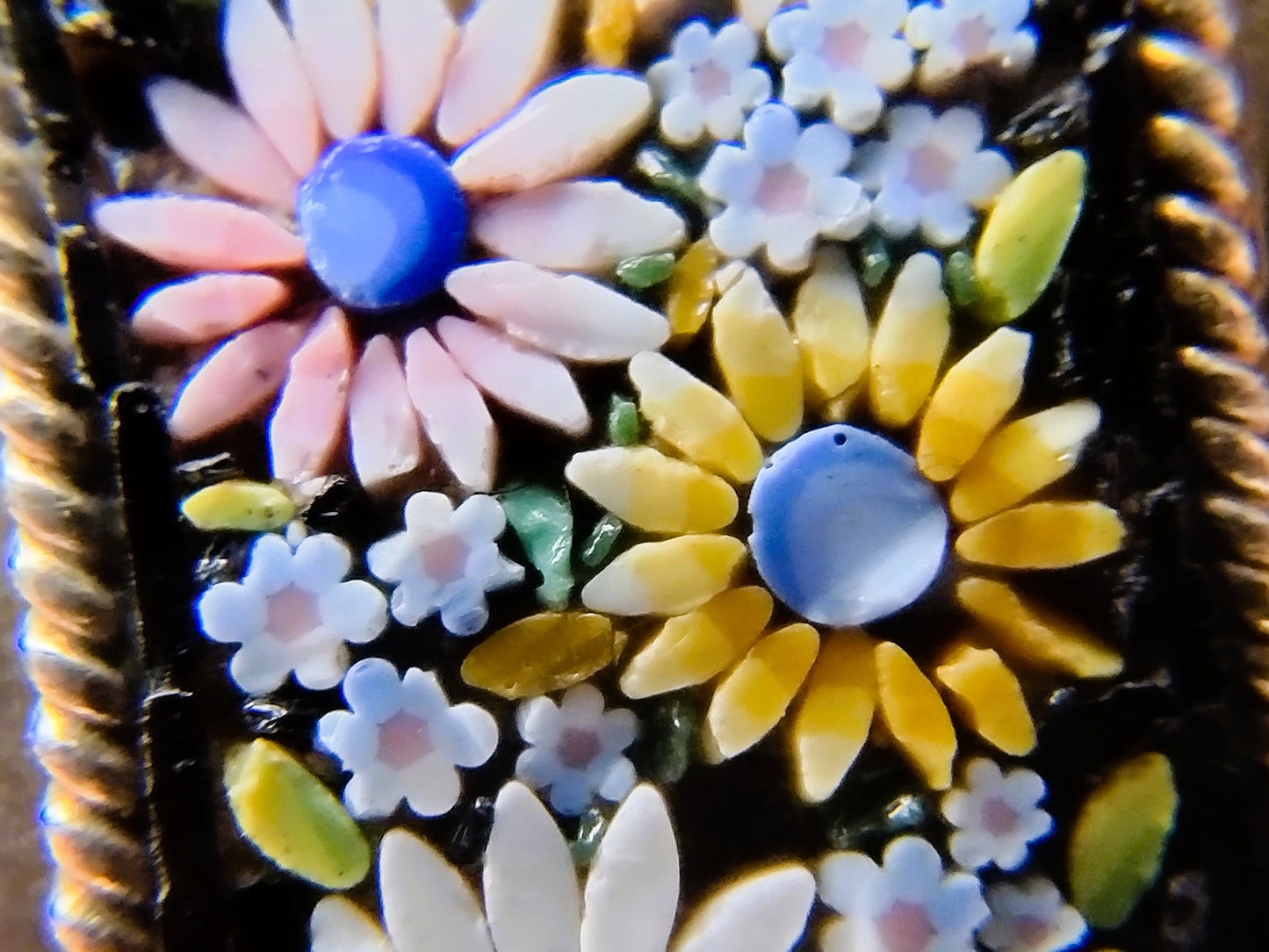 Verguld zilveren micro mozaïek armband, ca. 1880. 20 cm.