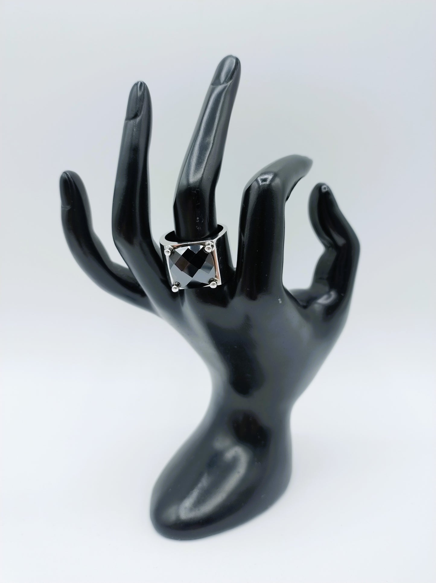 Zware zilveren ring met onyx, EDEN, 20 mm
