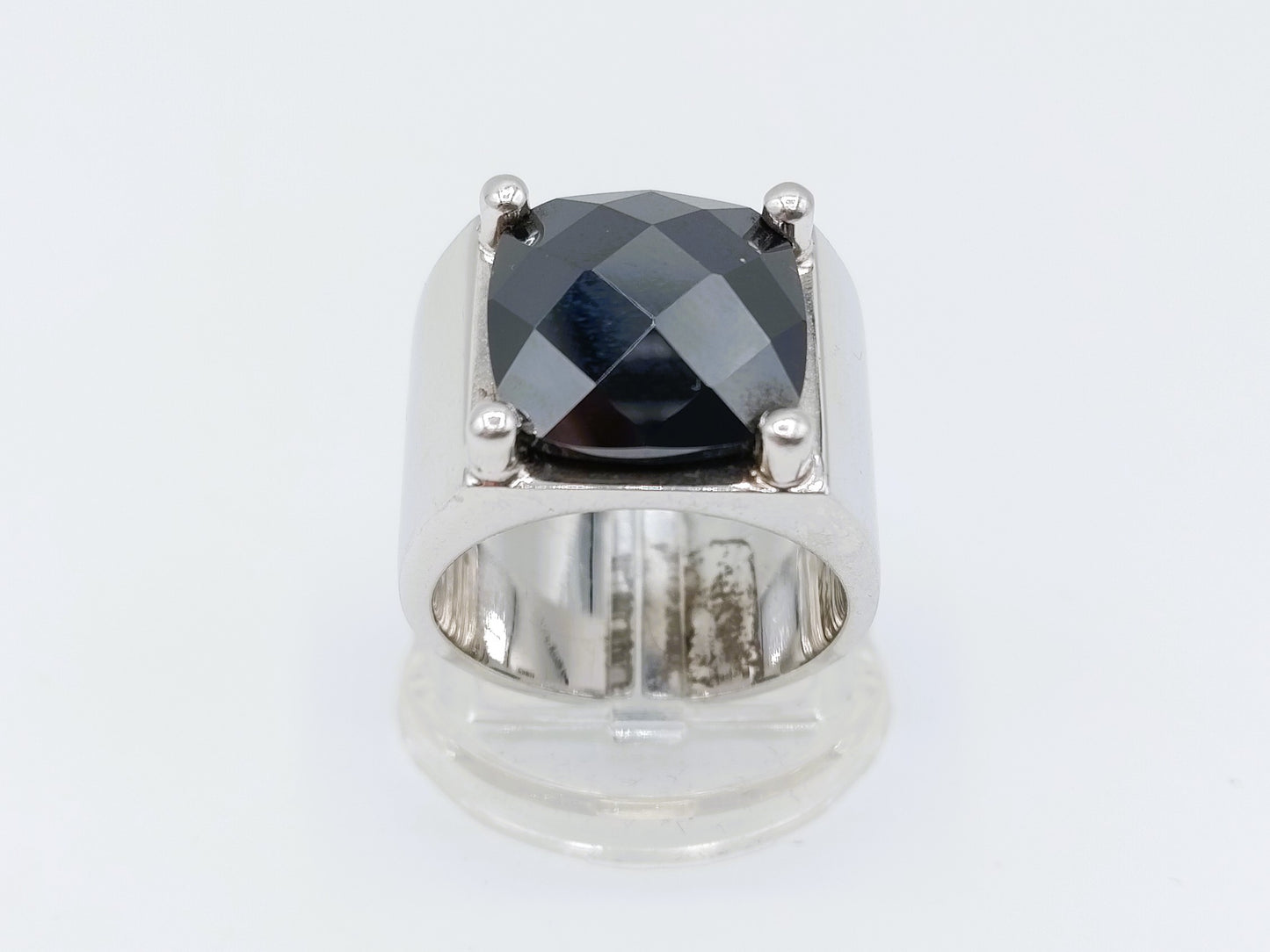Zware zilveren ring met onyx, EDEN, 20 mm