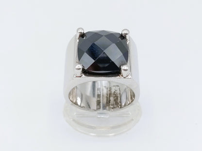 Zware zilveren ring met onyx, EDEN, 20 mm