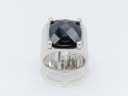 Zware zilveren ring met onyx, EDEN, 20 mm