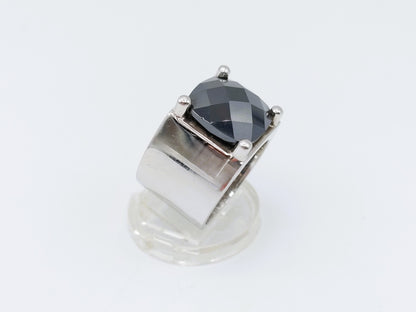 Zware zilveren ring met onyx, EDEN, 20 mm