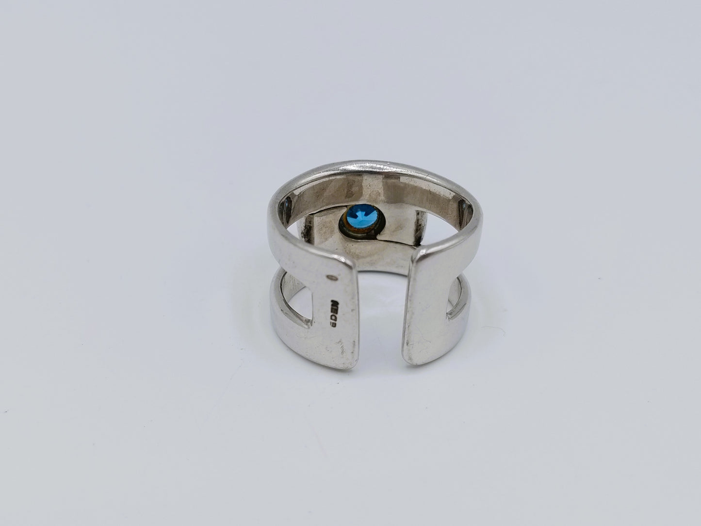 Zware zilveren ring met onyx, EDEN, 21 mm