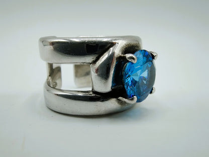 Zware zilveren ring met onyx, EDEN, 21 mm