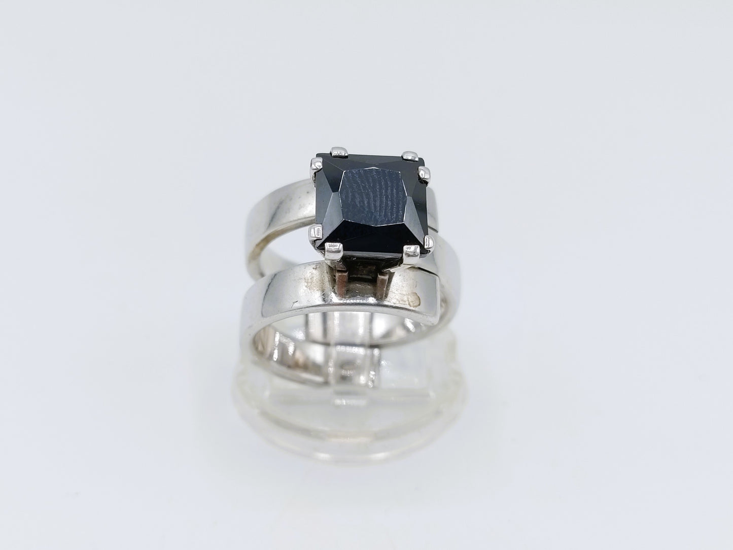 Zware zilveren ring met onyx, EDEN, 20 mm