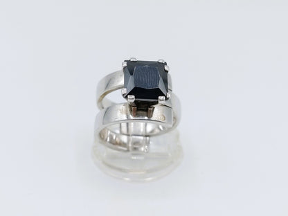 Zware zilveren ring met onyx, EDEN, 20 mm