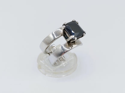 Zware zilveren ring met onyx, EDEN, 20 mm