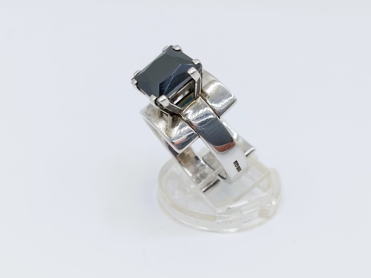 Zware zilveren ring met onyx, EDEN, 20 mm