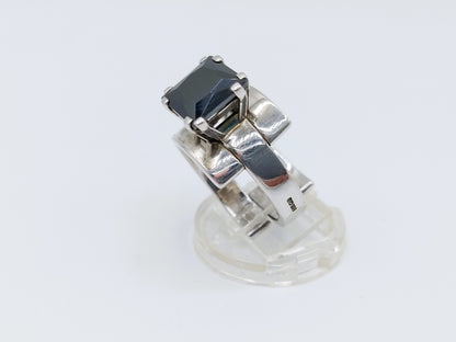 Zware zilveren ring met onyx, EDEN, 20 mm
