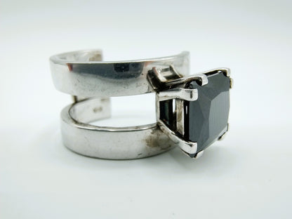 Zware zilveren ring met onyx, EDEN, 20 mm