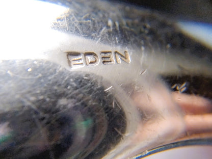 Zware zilveren ring met groene steen, EDEN, 19.5 mm