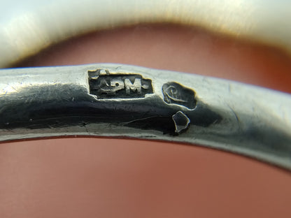 Zilveren ring met carneool, A.P. van der Meer, Rotterdam, 18 mm