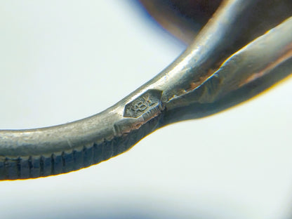 Silver ring with various colored stones, 16 mm