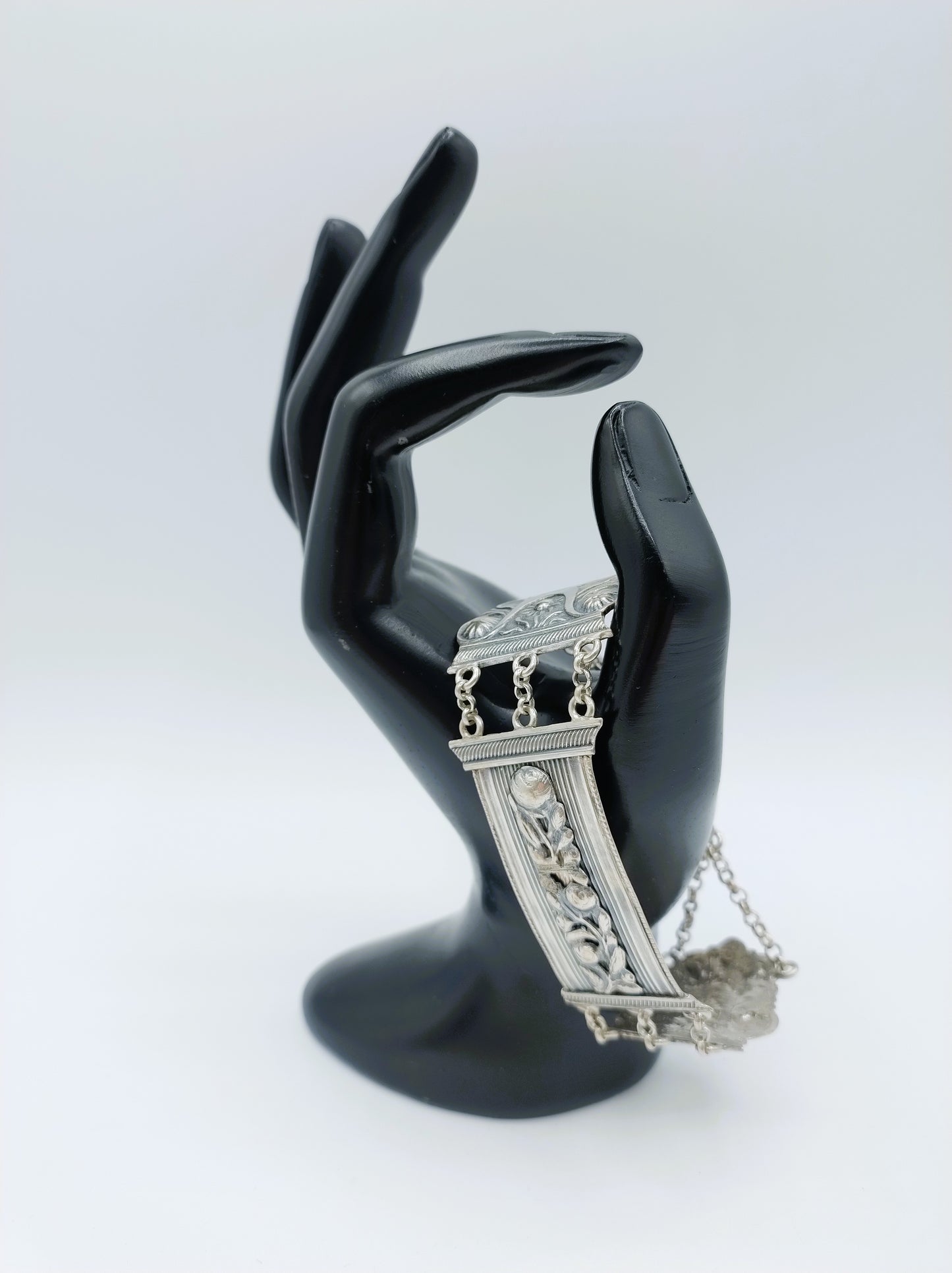 Zilveren bijbelslot armband, C. van Gelderen, Schoonhoven, 1869