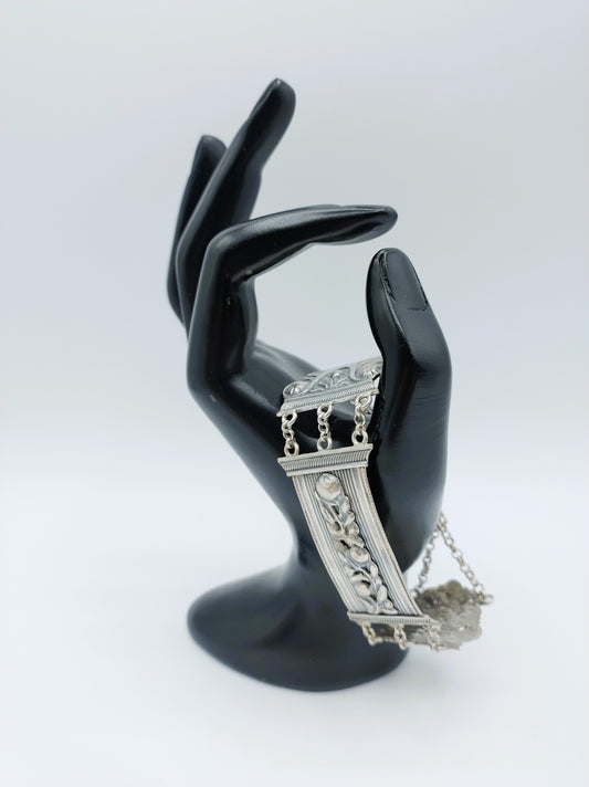 Zilveren bijbelslot armband, C. van Gelderen, Schoonhoven, 1869