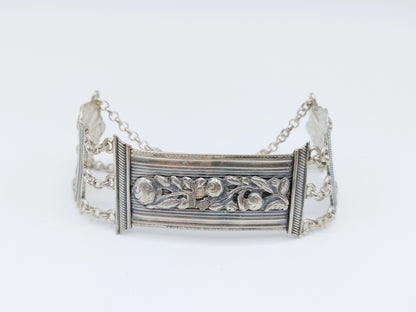 Zilveren bijbelslot armband, C. van Gelderen, Schoonhoven, 1869