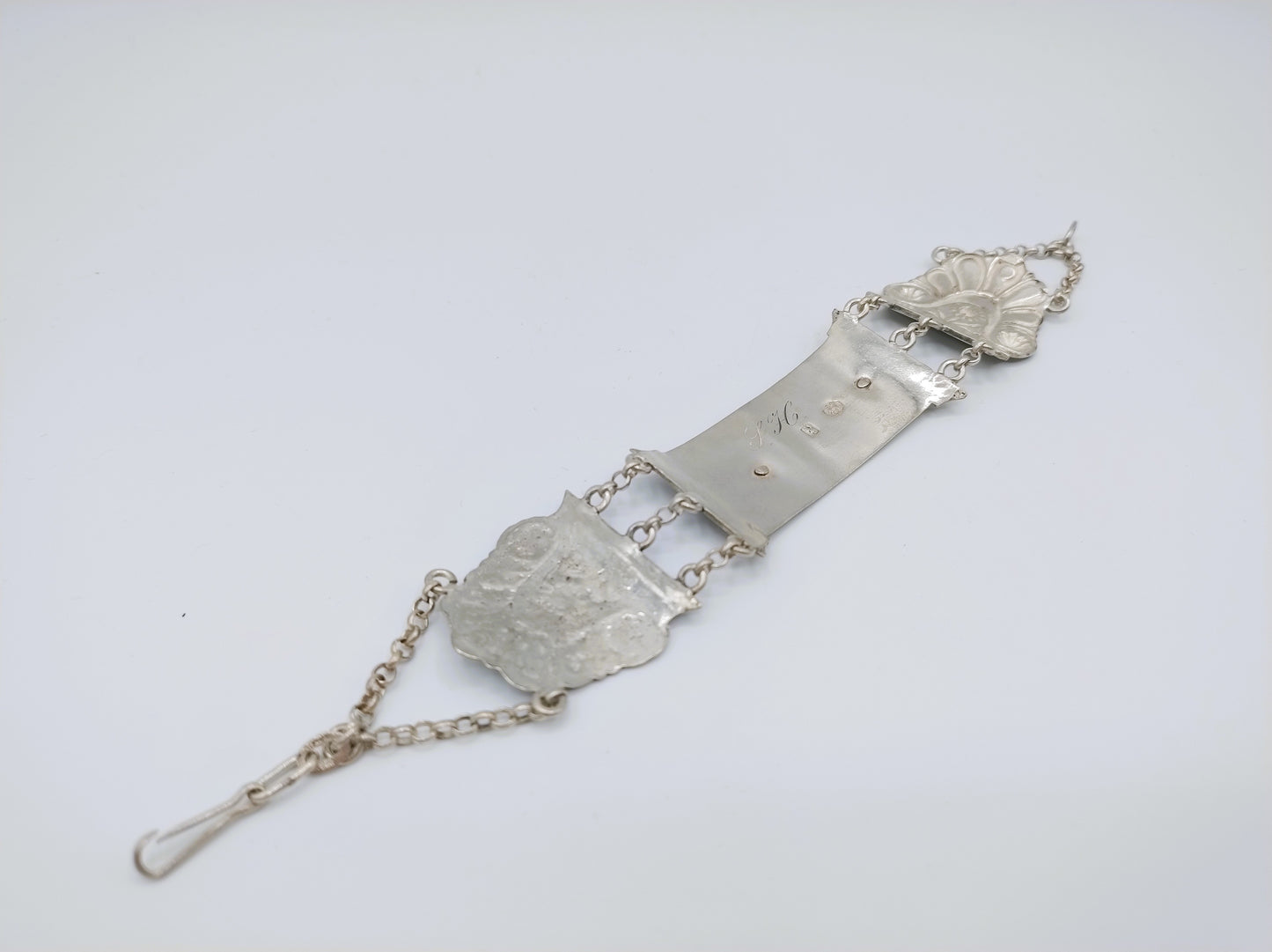 Zilveren bijbelslot armband, C. van Gelderen, Schoonhoven, 1869