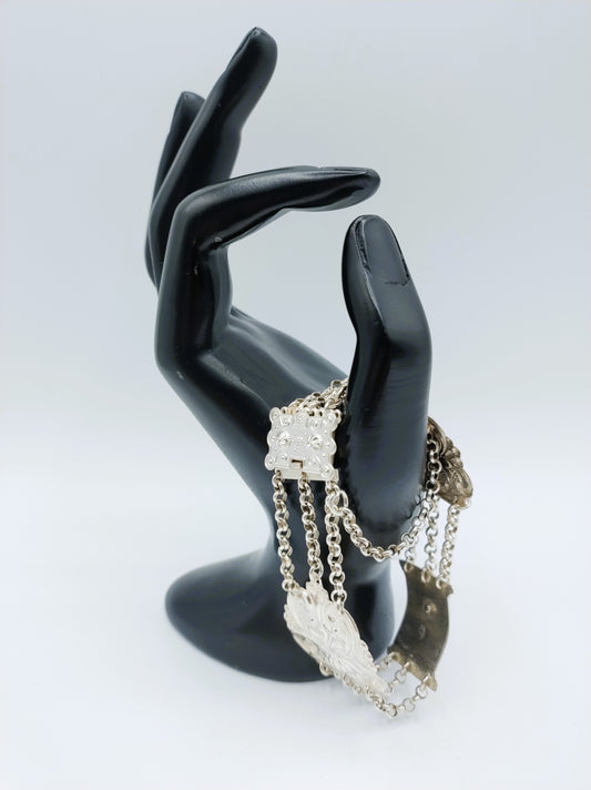 Zilveren bijbelslot armband, Schoonhoven, 1865