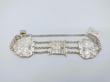 Zilveren bijbelslot armband, Schoonhoven, 1865