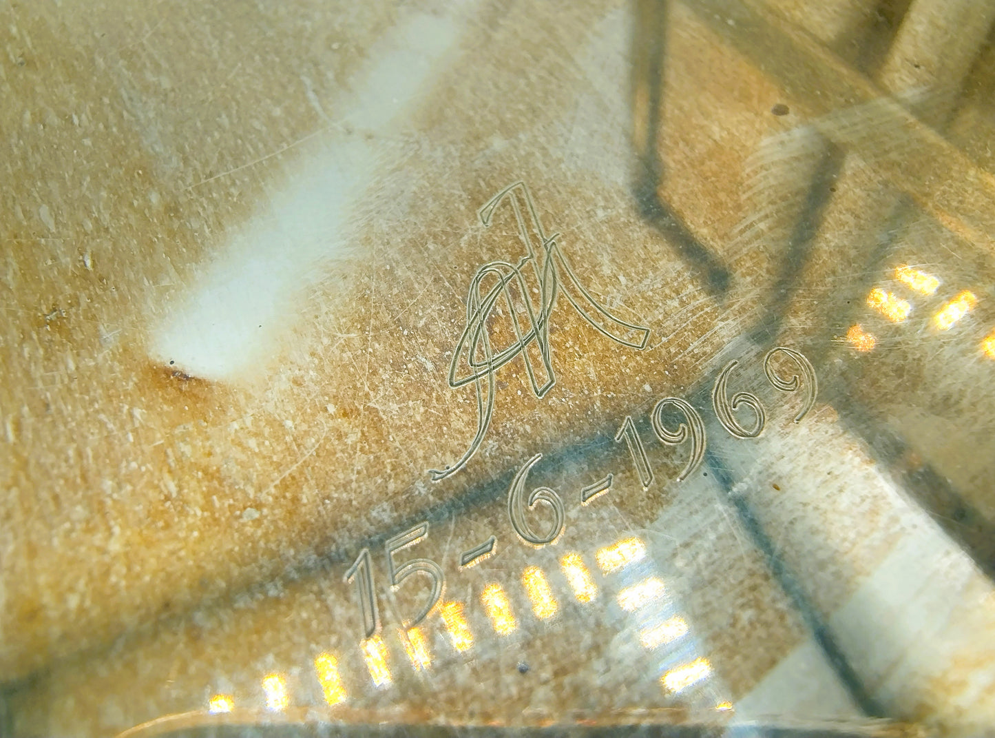 Zware zilveren sigaretten case, Duitsland, 1969