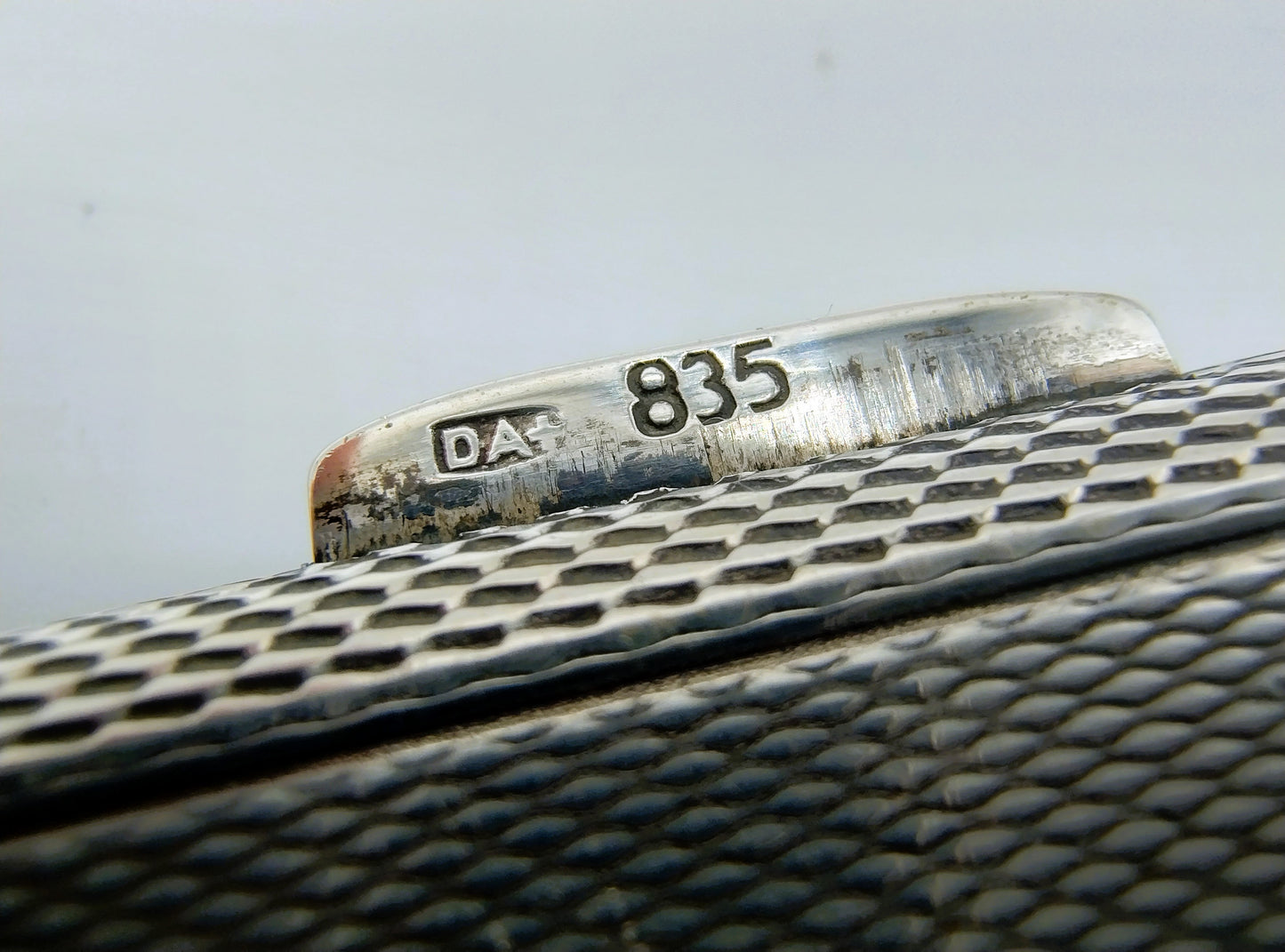 Zware zilveren sigaretten case, Duitsland, 1969