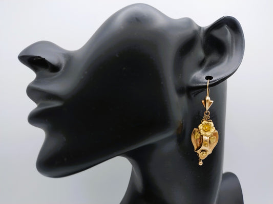 Antieke gouden oorbellen, Nederland, ca. 1880