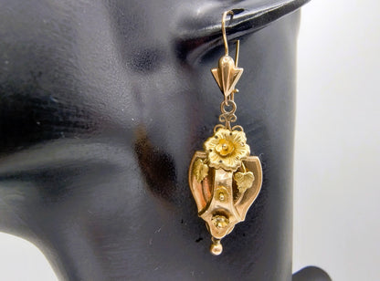 Antieke gouden oorbellen, Nederland, ca. 1880