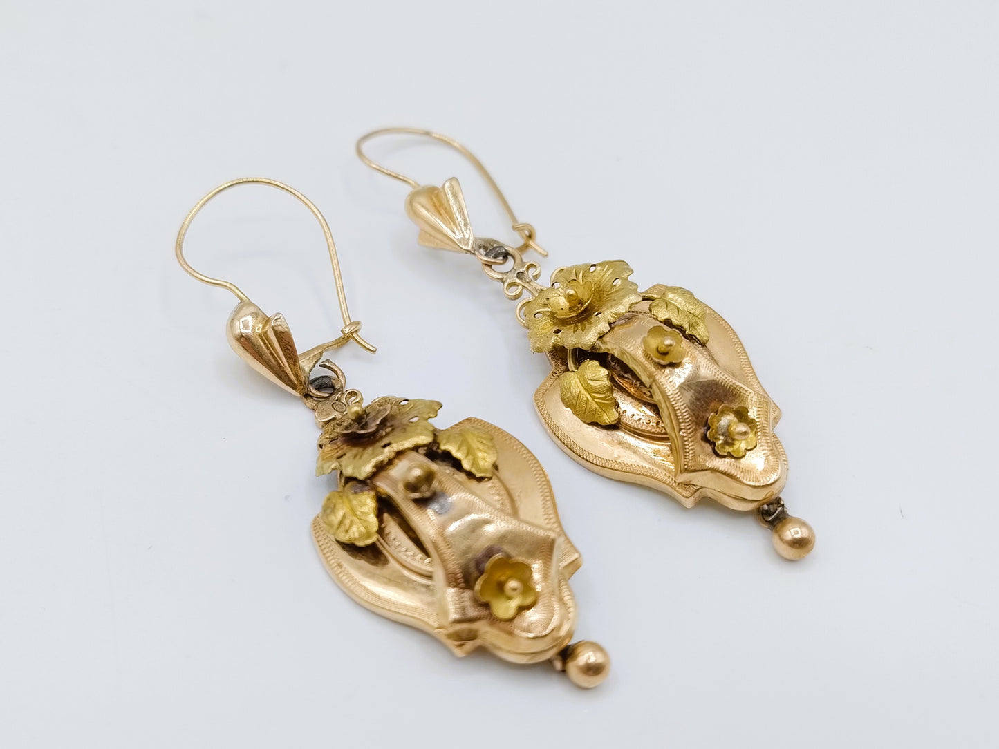 Antieke gouden oorbellen, Nederland, ca. 1880